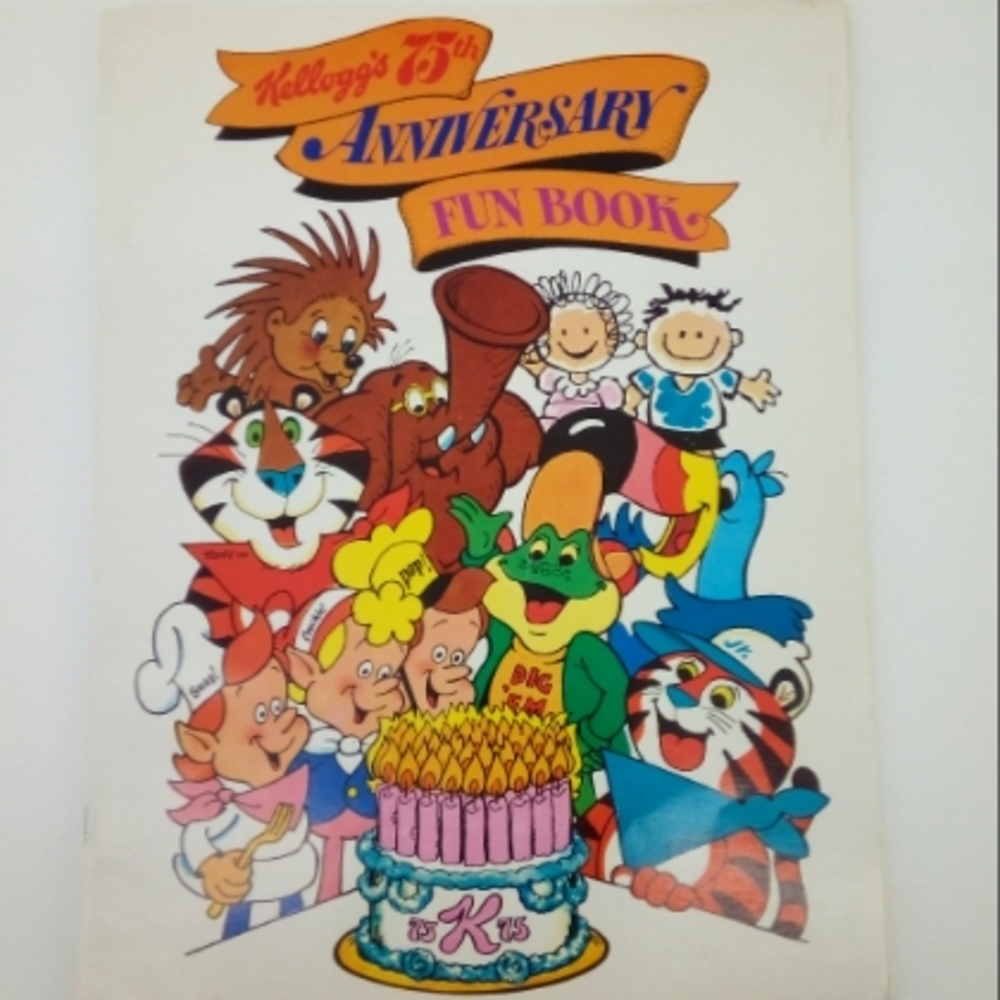 Vintage Kellogg's 75th Anniversary Fun Book Activity 1980 Blank Never Used